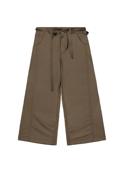 Tie Belt Wide-leg Pants