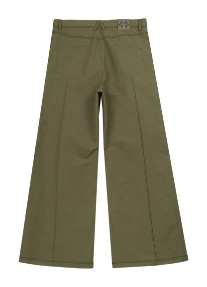 Front Seam Wide-leg Pants