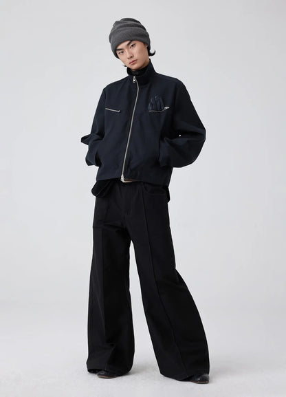 Front Seam Wide-leg Pants