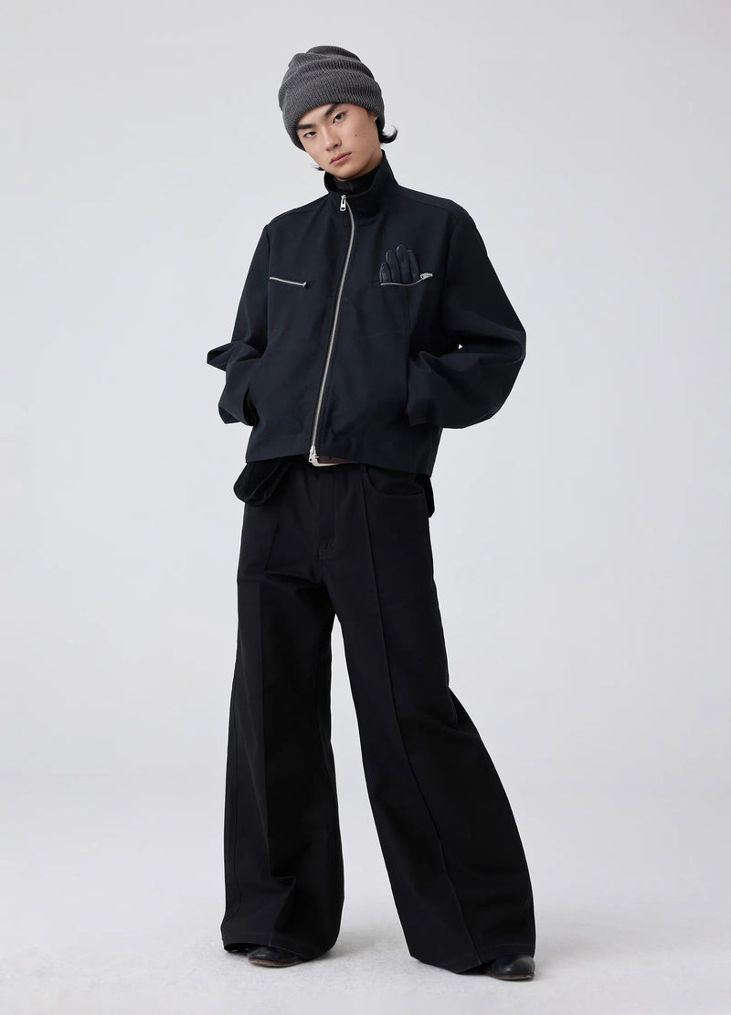 Front Seam Wide-leg Pants
