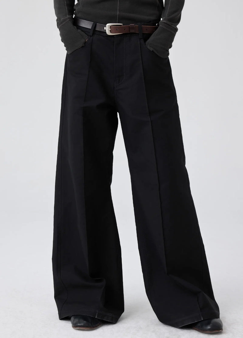 Front Seam Wide-leg Pants