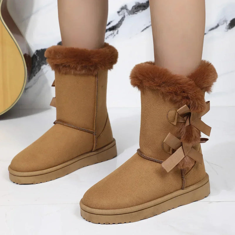 Winter Boots Fur Snow Boots Low-top Warm Fur Shoes and Winter Short Boots Super Mini Outer Wear Non-slip
