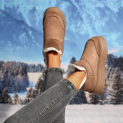 Winter Fur Snow Boots Low-top Warm Fur Shoes and Winter Short Boots Super Mini Outer Wear Non-slip