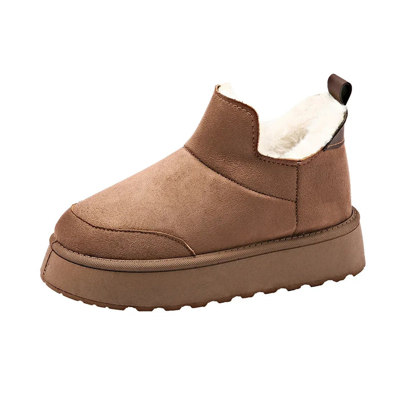 Winter Fur Snow Boots Low-top Warm Fur Shoes and Winter Short Boots Super Mini Outer Wear Non-slip