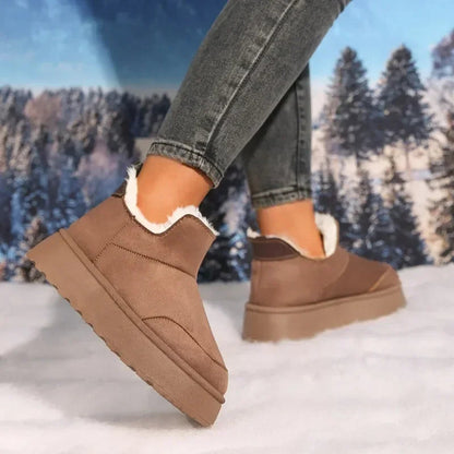 Winter Fur Snow Boots Low-top Warm Fur Shoes and Winter Short Boots Super Mini Outer Wear Non-slip