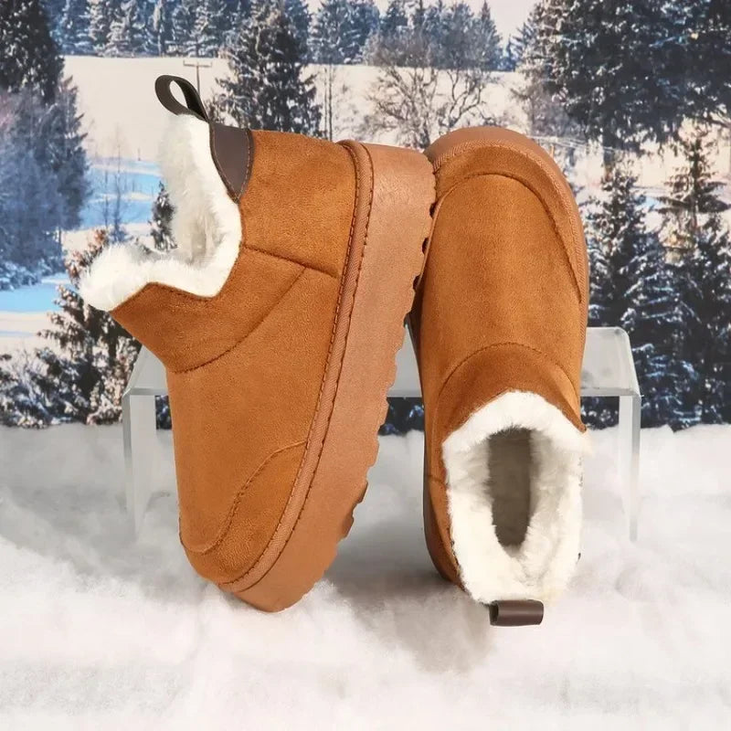 Winter Fur Snow Boots Low-top Warm Fur Shoes and Winter Short Boots Super Mini Outer Wear Non-slip