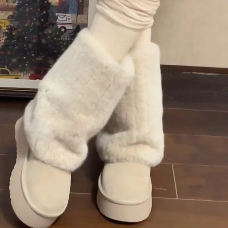 Platform Warm Slip-on Comfort Outdoor Snow Boot