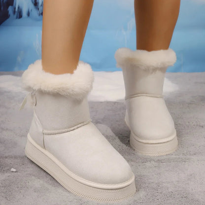 Winter Snow Platform Warm Boots New Plush Cotton Shoes Thicken Winter Woman Boots Non-slip Boots Platform Shoes