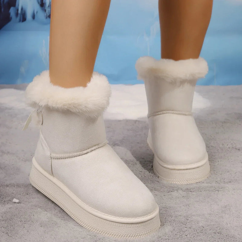 Winter Snow Platform Warm Boots New Plush Cotton Shoes Thicken Winter Woman Boots Non-slip Boots Platform Shoes