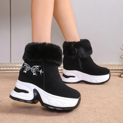 Winter Boots Thick Bottom Ankle Boots New Warm and Comfortable Snow Boots for Plush Fashionable Shoes