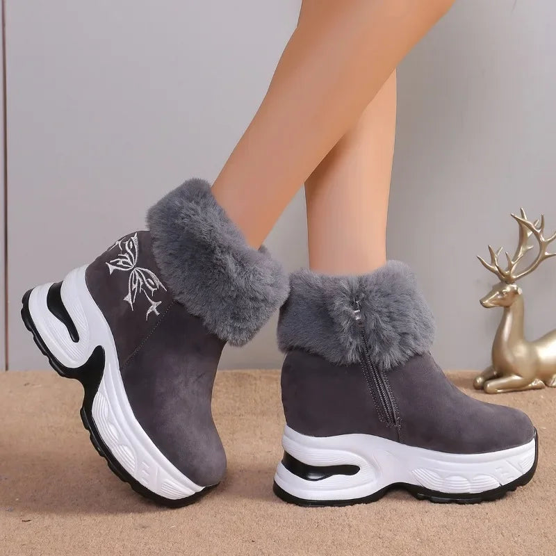 Winter Boots Thick Bottom Ankle Boots New Warm and Comfortable Snow Boots for Plush Fashionable Shoes
