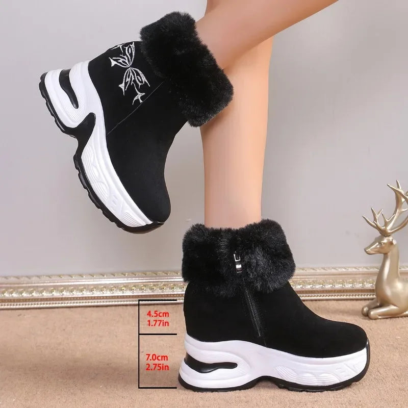 Winter Boots Thick Bottom Ankle Boots New Warm and Comfortable Snow Boots for Plush Fashionable Shoes