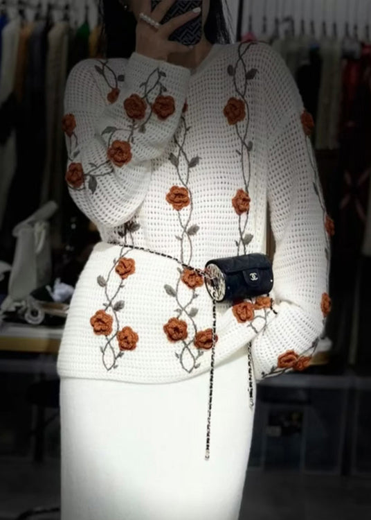 Apricot O Neck Knit Sweaters Fall We026