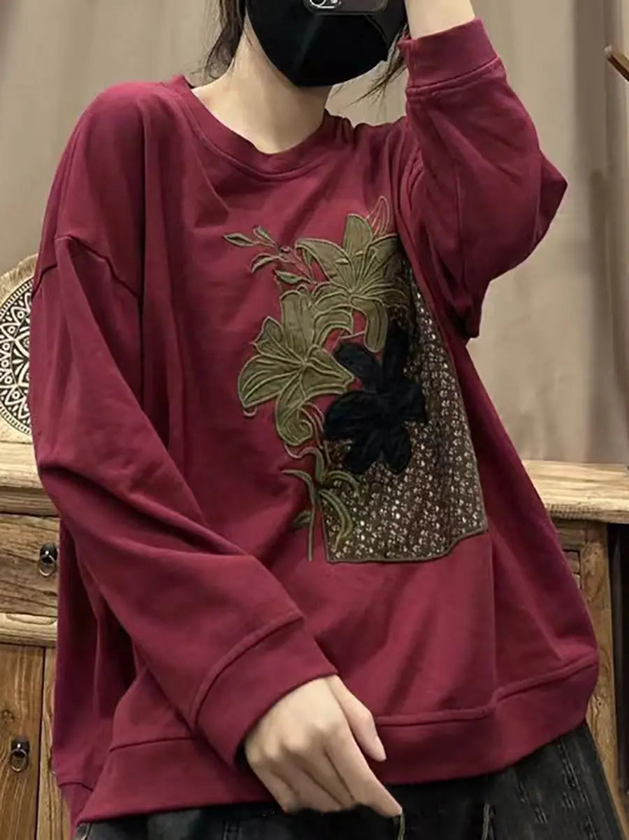 Lily Embroidery Sweatshirt