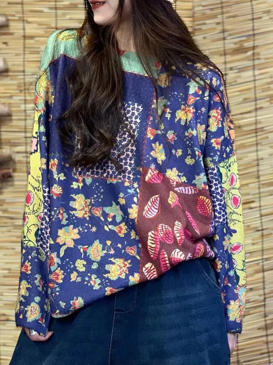 Print Knitted Sweater