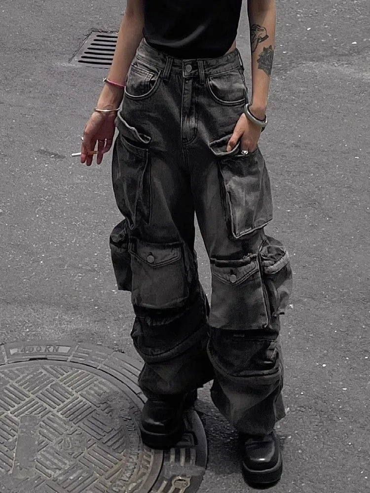 Baggy Y2k Goth Cyber Halloween Pants