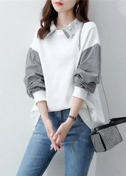 False Two Pieces Cotton Sweatshirt Fall