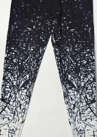 Black Print Slim Jogging Cotton Pants Spring Ly1933