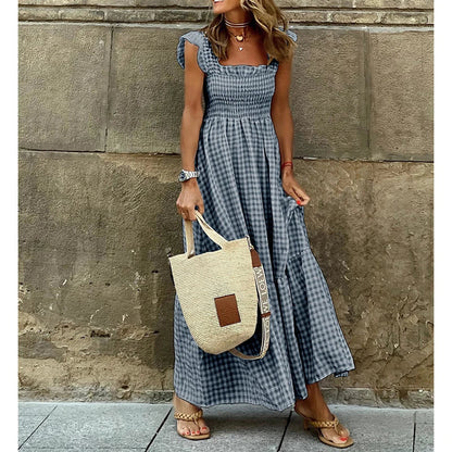 Pleated Sleeveless Maxi Dress for Y2k Dress