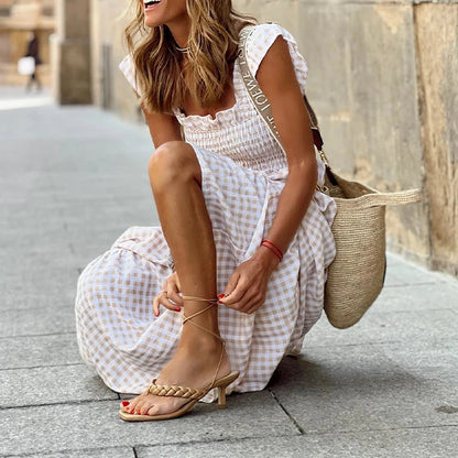 Pleated Sleeveless Maxi Dress for Y2k Dress