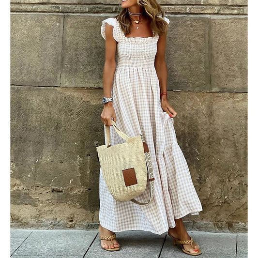 Pleated Sleeveless Maxi Dress for Y2k Dress