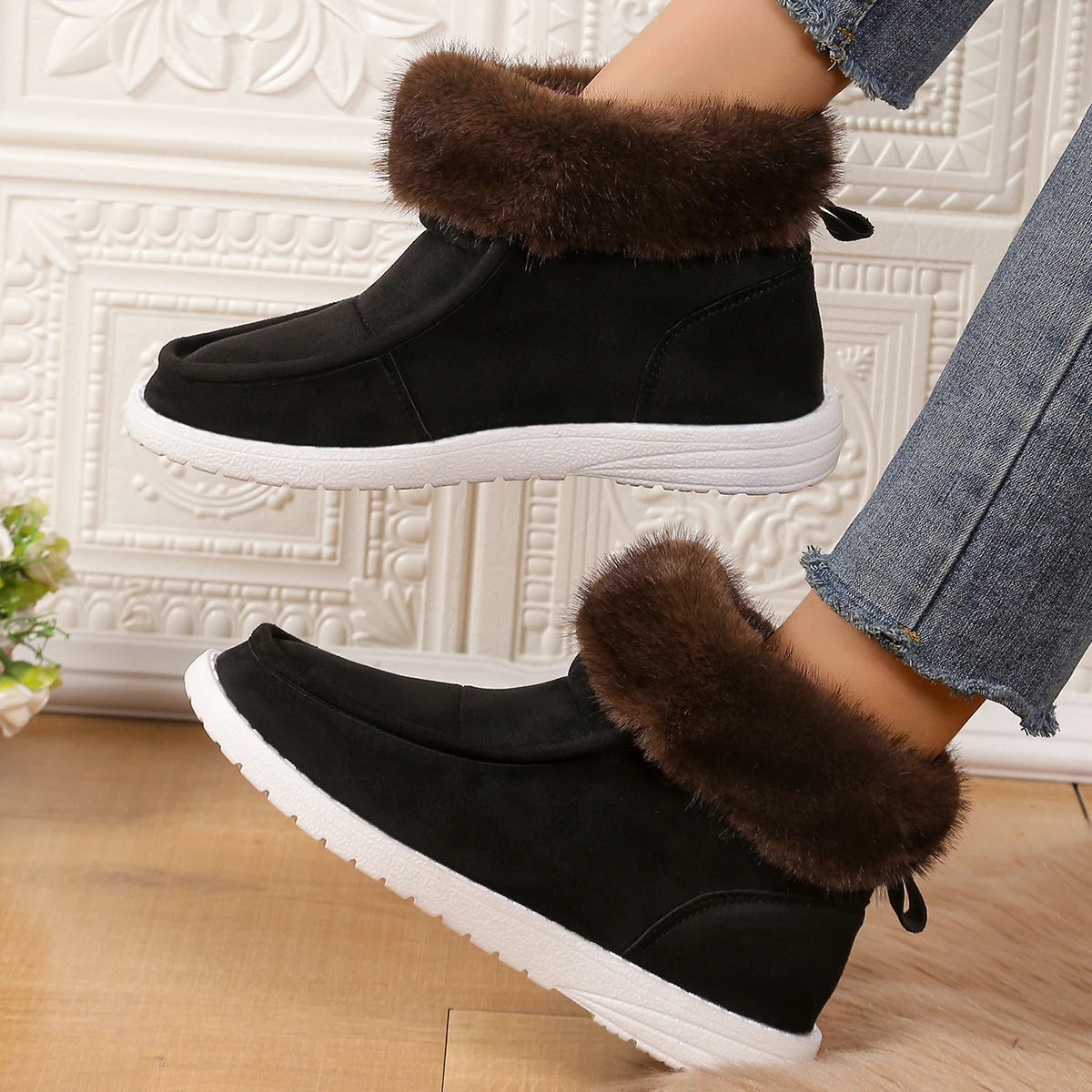 Boots Winter New Thickening Plush Warm Snow Boots Comfortable Soft Cotton Shoes for Botas De Mujer