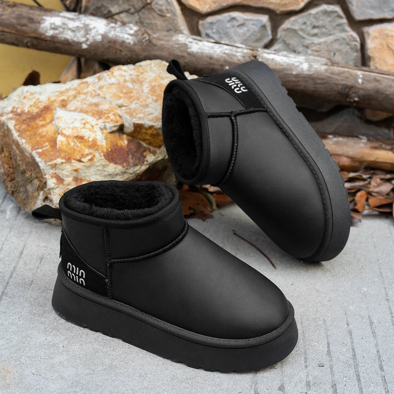 Short Plush Warm Flat Comfortable Chelsea Ankle Snow Boot