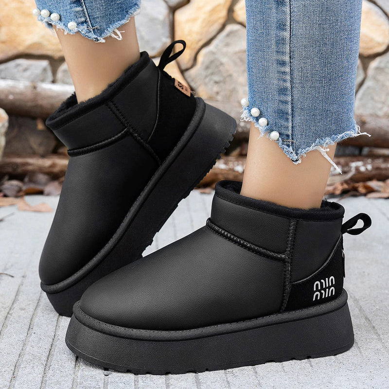Short Plush Warm Flat Comfortable Chelsea Ankle Snow Boot