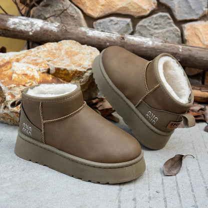 Short Plush Warm Flat Comfortable Chelsea Ankle Snow Boot