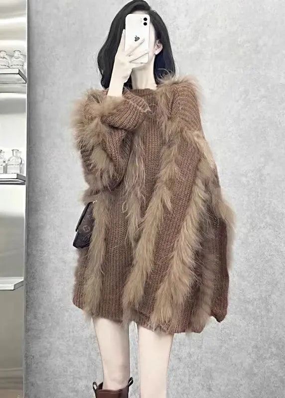 Fox Hair Knit Sweaters Winter