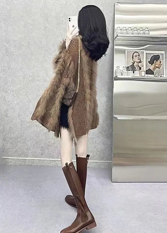 Fox Hair Knit Sweaters Winter