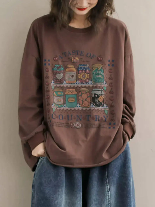 Bottle Print Sweatshirt