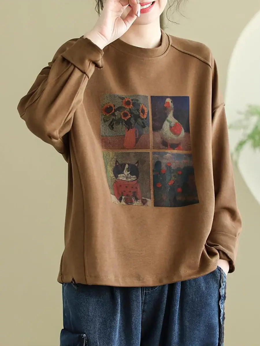 Print Spring Sweatshirt