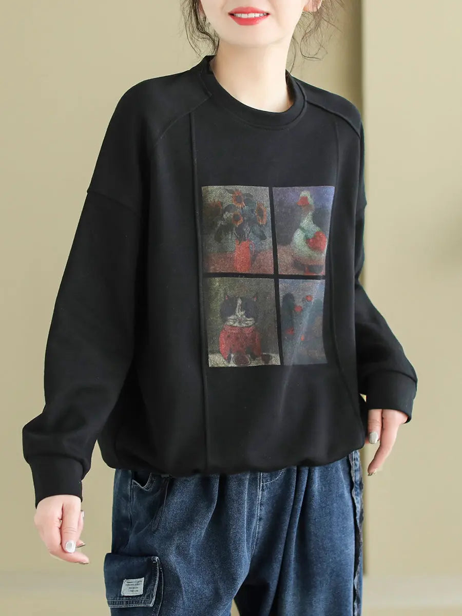 Print Spring Sweatshirt