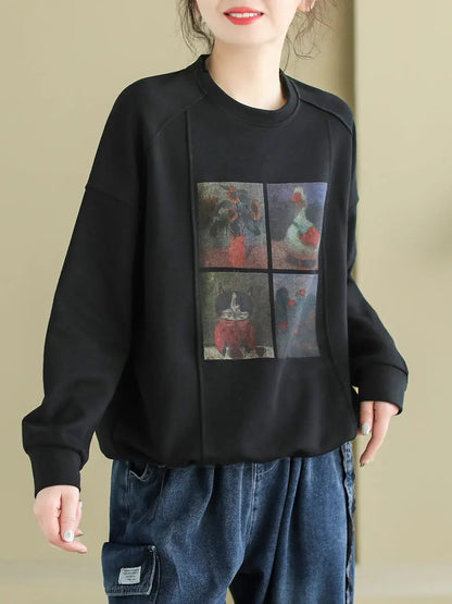 Print Spring Sweatshirt