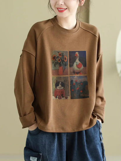 Print Spring Sweatshirt