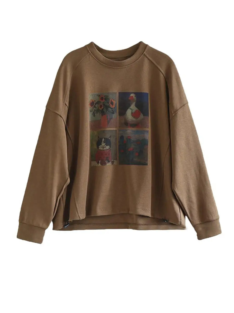 Print Spring Sweatshirt