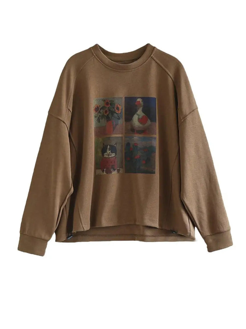Print Spring Sweatshirt