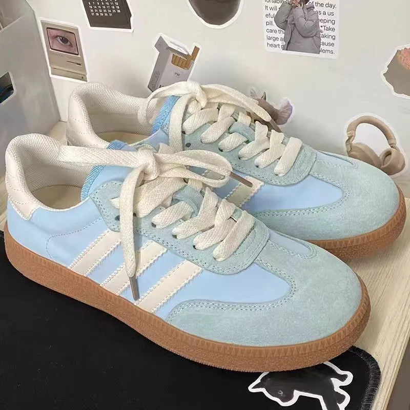 Outdoor Sneakers Spring Autumn Round Toe Lace Up Sports Shoes Vulcanized Shoes Zapatos De Mujer