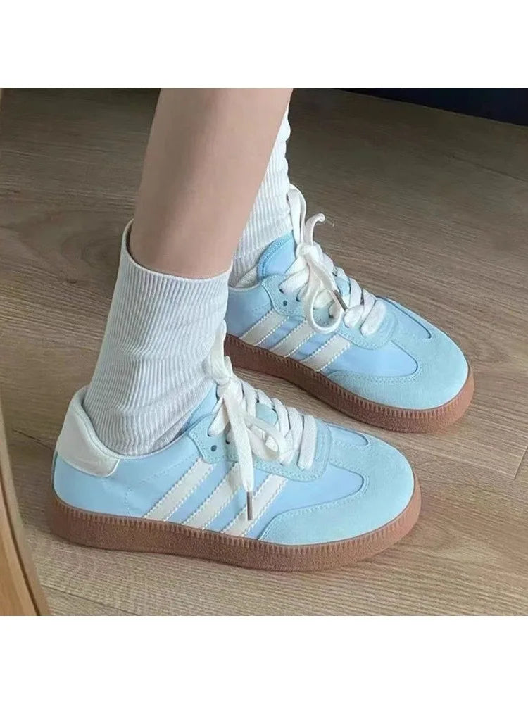 Outdoor Sneakers Spring Autumn Round Toe Lace Up Sports Shoes Vulcanized Shoes Zapatos De Mujer