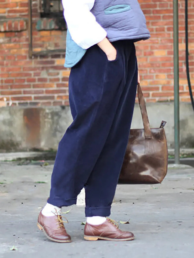 Spring Croduroy Harem Pants