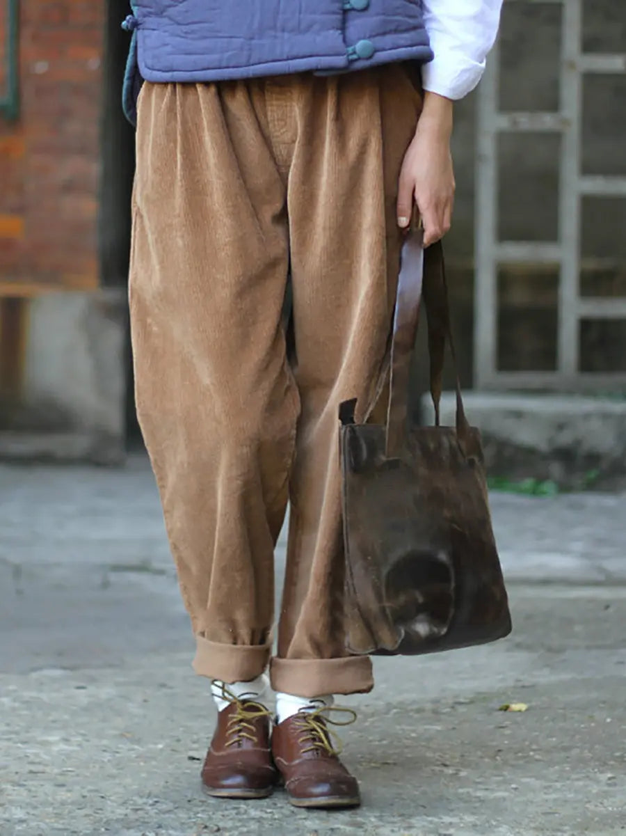 Spring Croduroy Harem Pants