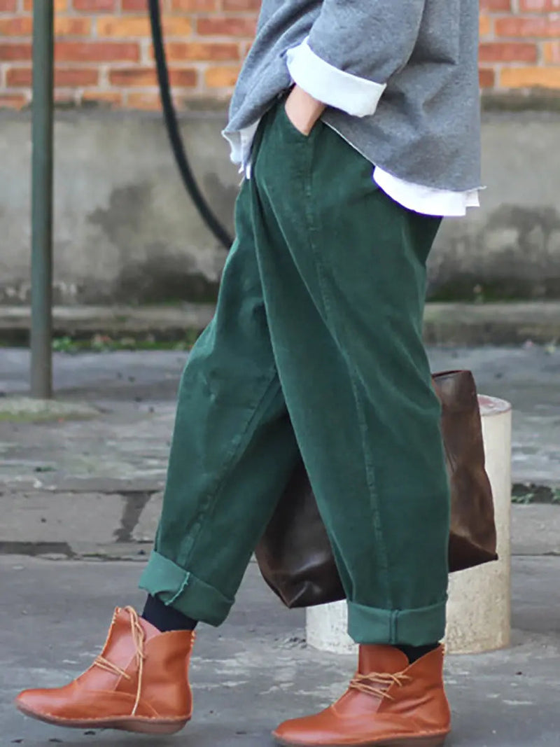 Spring Croduroy Harem Pants
