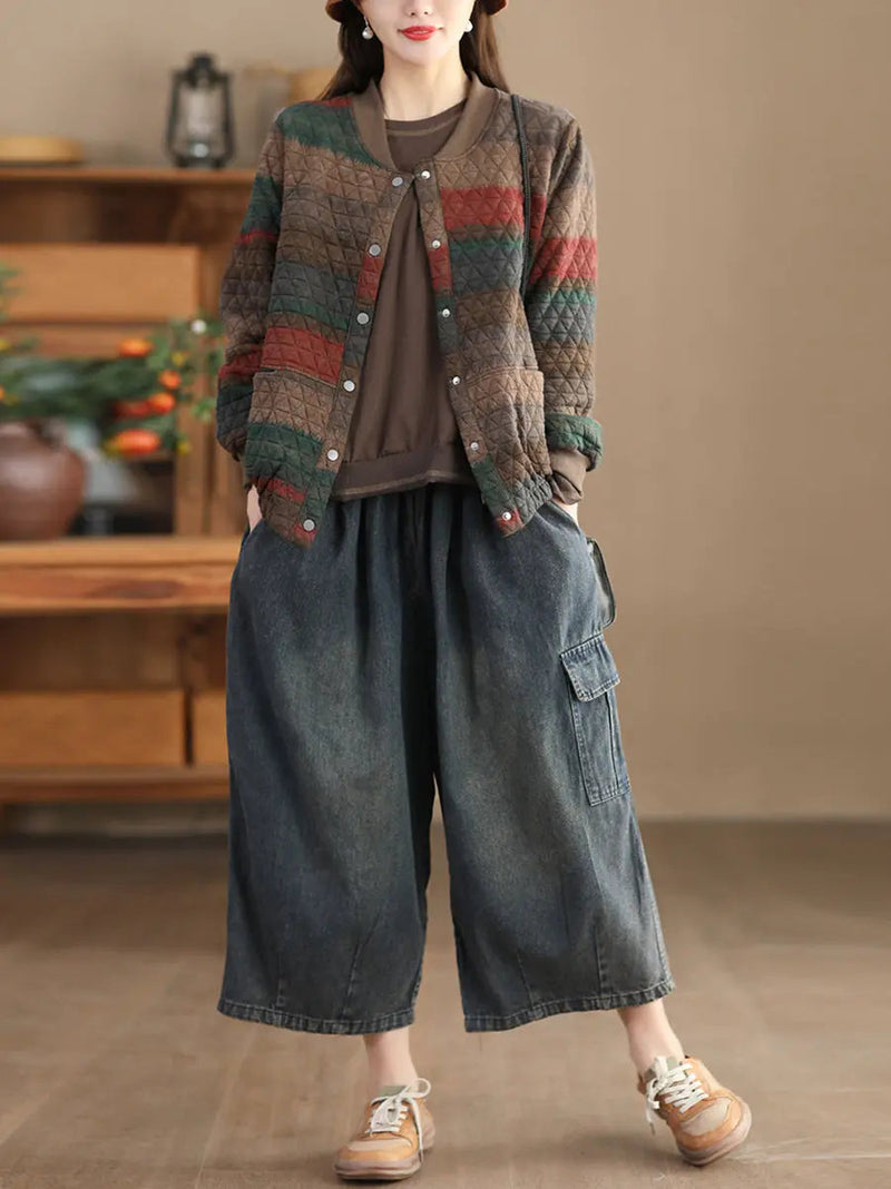 Colorblock Loose Coat
