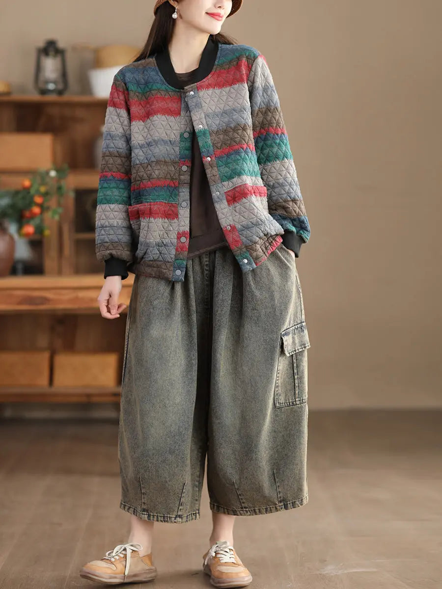 Colorblock Loose Coat