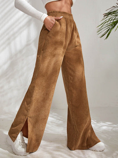 Corduroy Wide Leg Pants