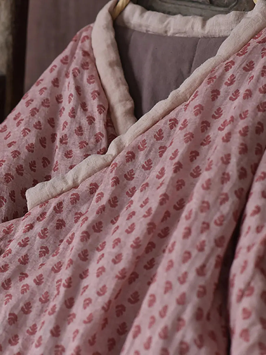 Flower Pink Padded Coat