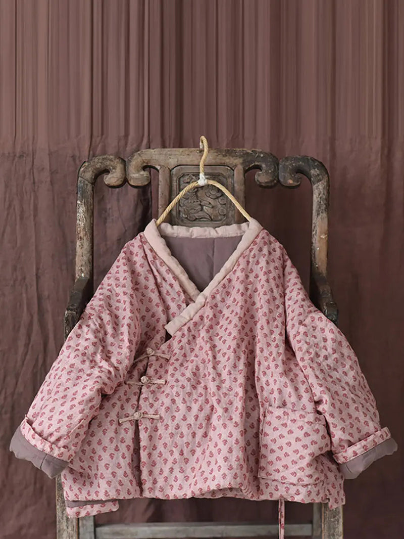 Flower Pink Padded Coat