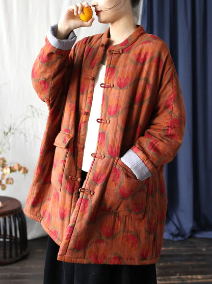 Print Padded Cotton Coat