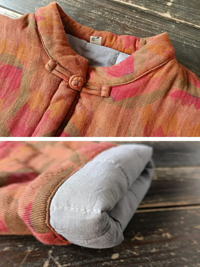 Print Padded Cotton Coat